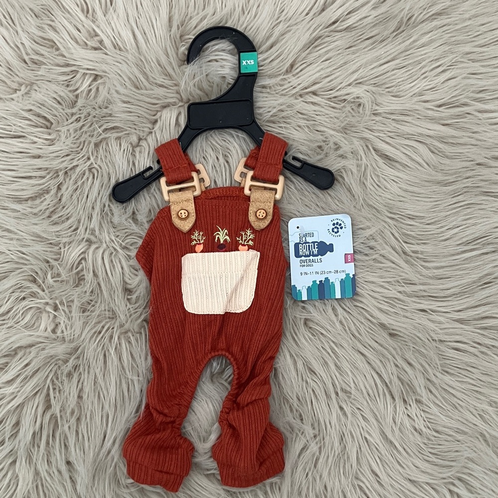 NEW Small Dog rust orange overalls | XXS